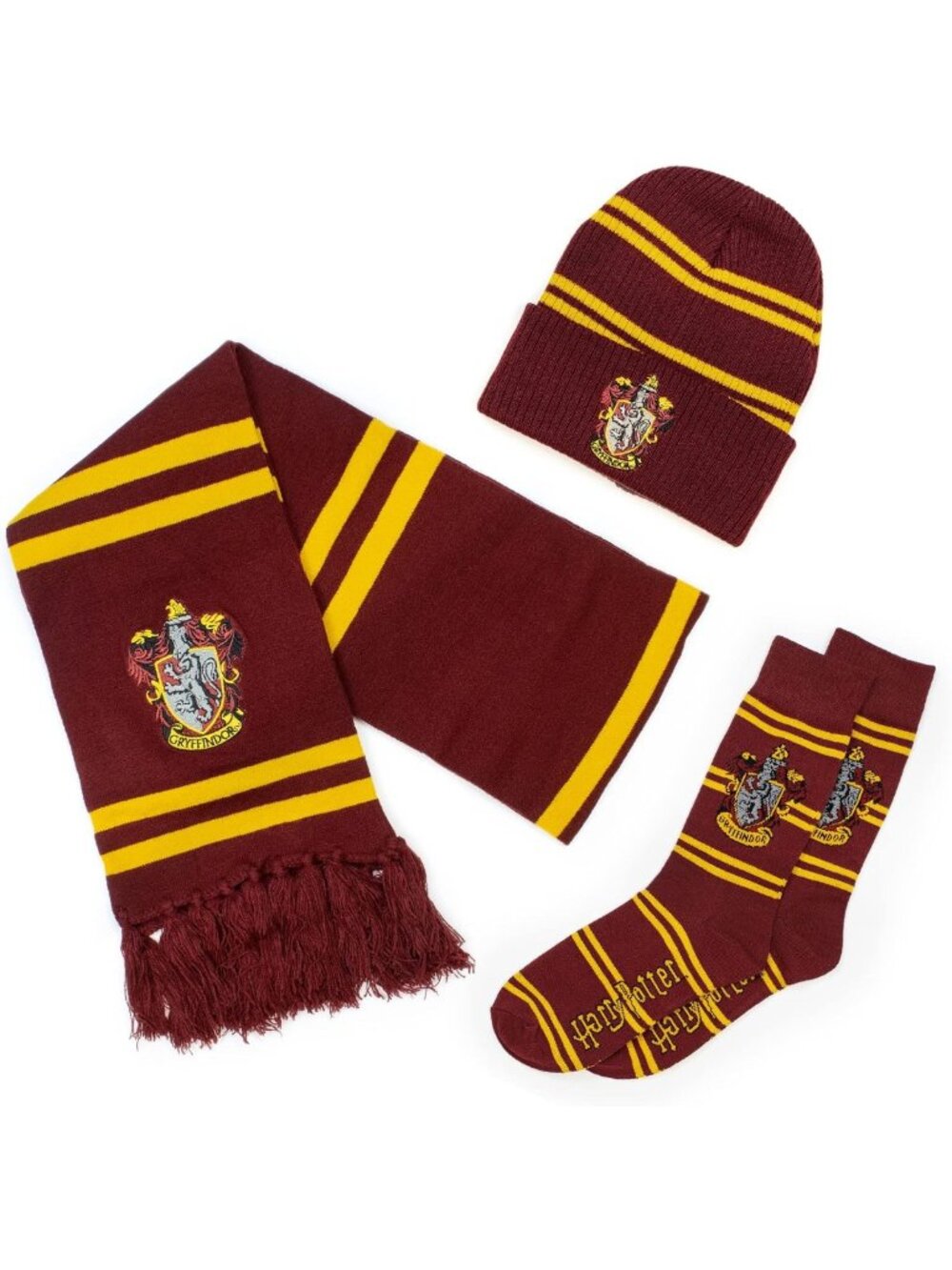Cozy Harry Potter Winter Bundle: Knit Scarf, Beanie & Socks Gift Set